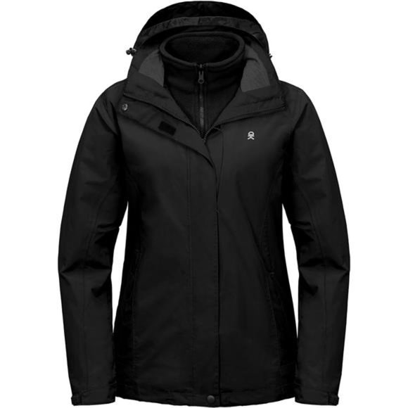 Women's 3 in 1 Winter Ski Jacket Warm Fleece Liner Jacket Waterproof Windproof